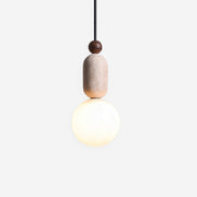 Freyza | Suspension en verre Gavon couleur travertin – Cuisine et salle à manger