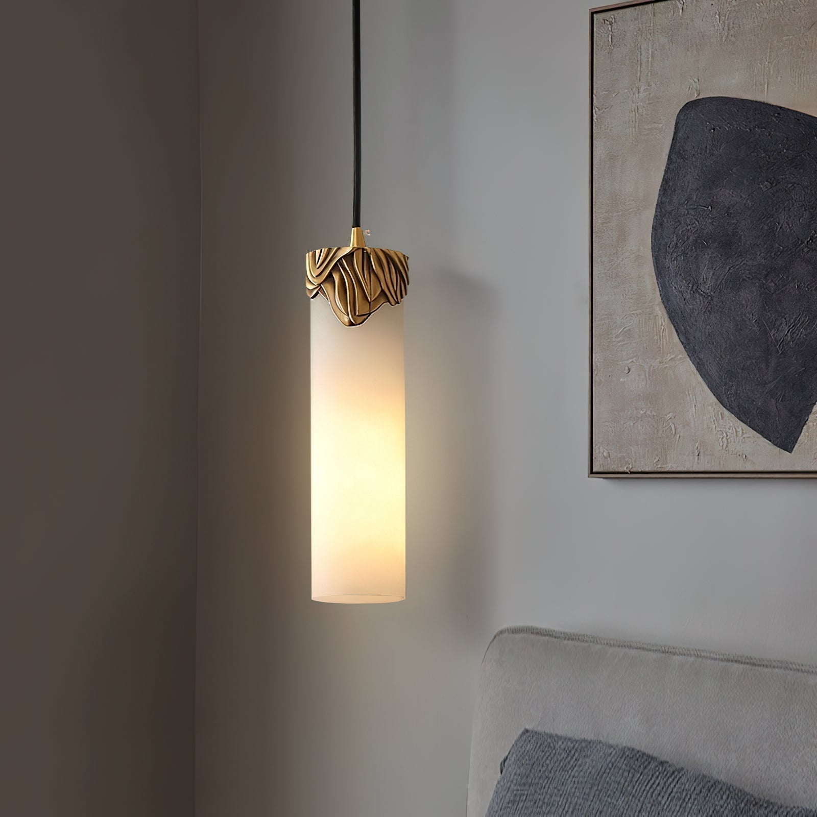 Freyza | Suspension Quiver en laiton et albâtre – Cuisine, salle à manger