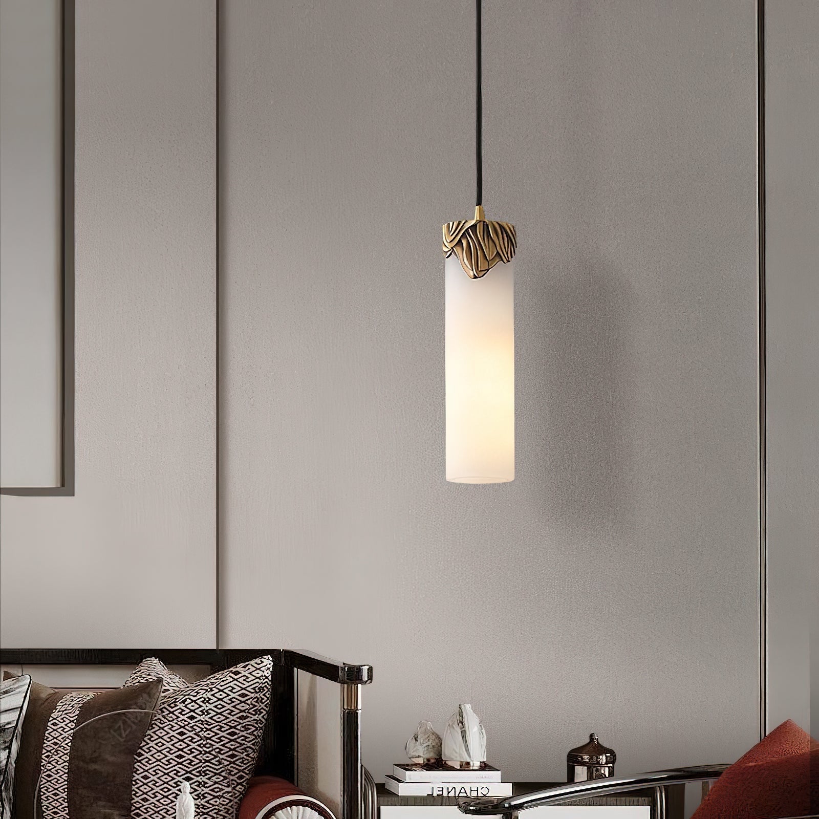 Freyza | Suspension Quiver en laiton et albâtre – Cuisine, salle à manger