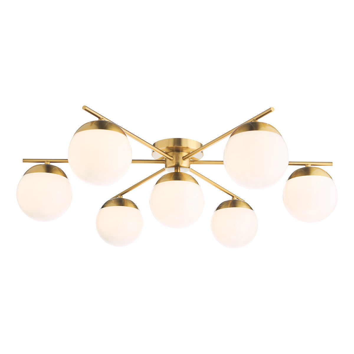 OpalSphere | Elegant Mid-Century 7-Light Semi-Flush Ceiling Fixture 1