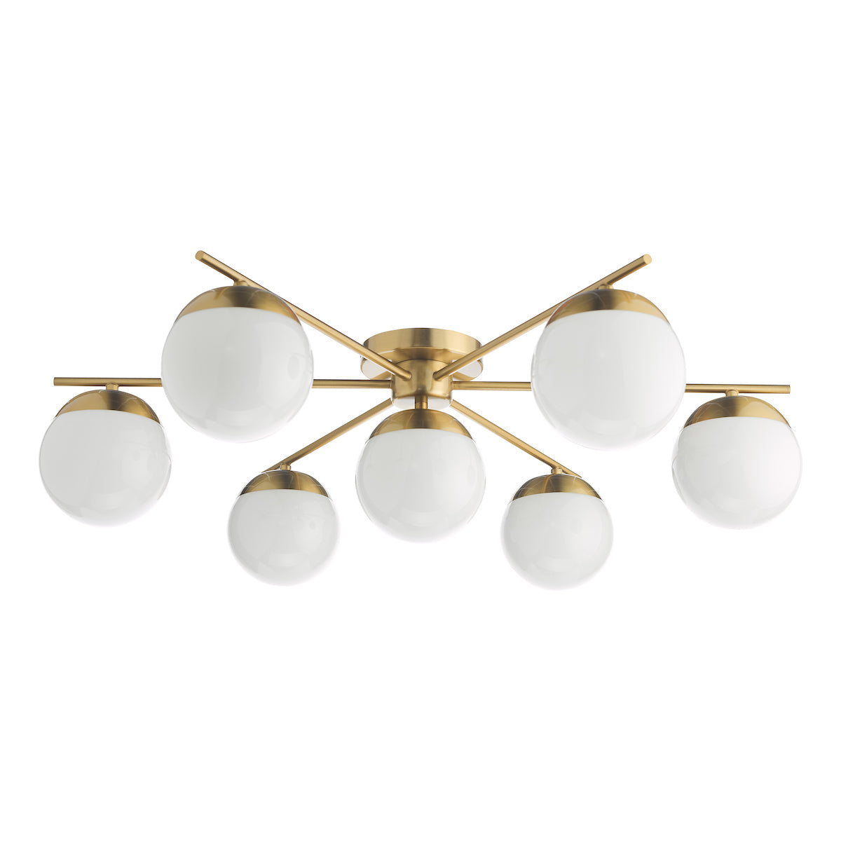 OpalSphere | Elegant Mid-Century 7-Light Semi-Flush Ceiling Fixture 4