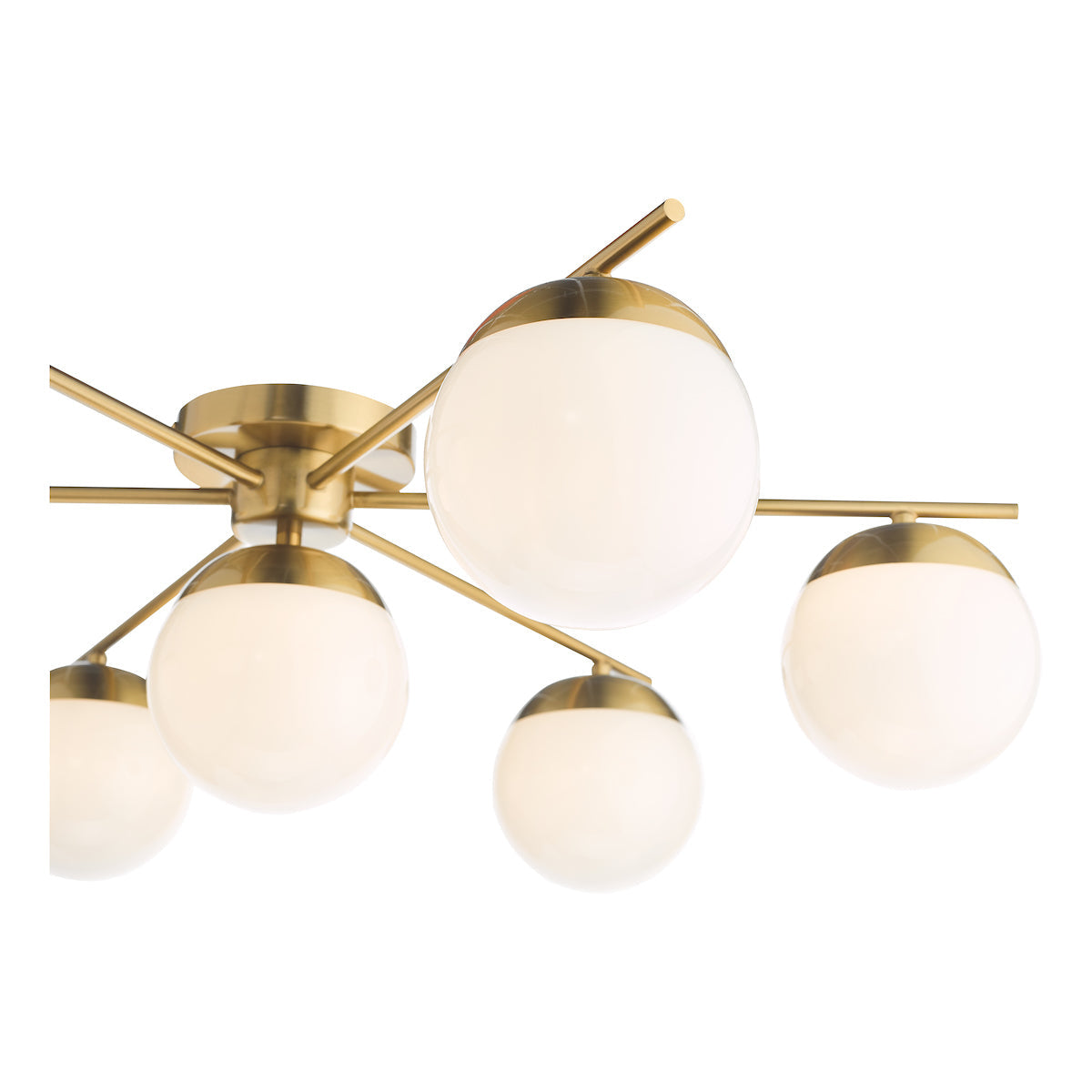 OpalSphere | Elegant Mid-Century 7-Light Semi-Flush Ceiling Fixture 6