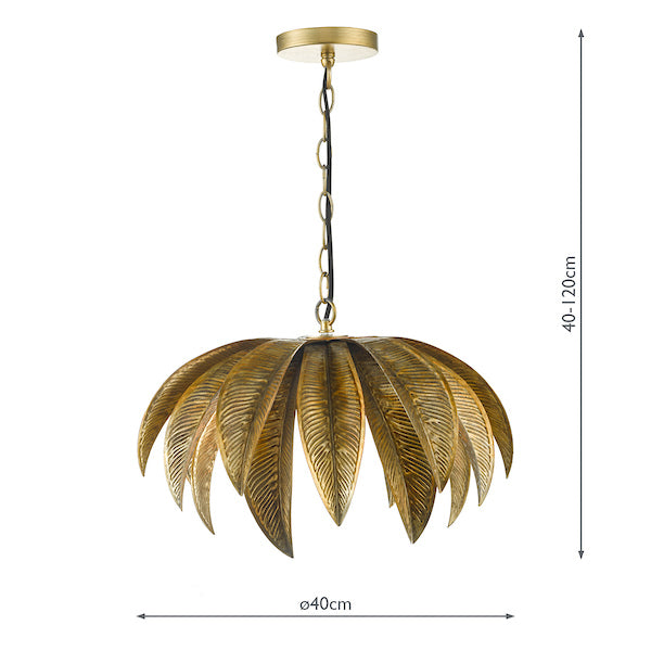Freyza - Dar Cara Pendant Antique Gold