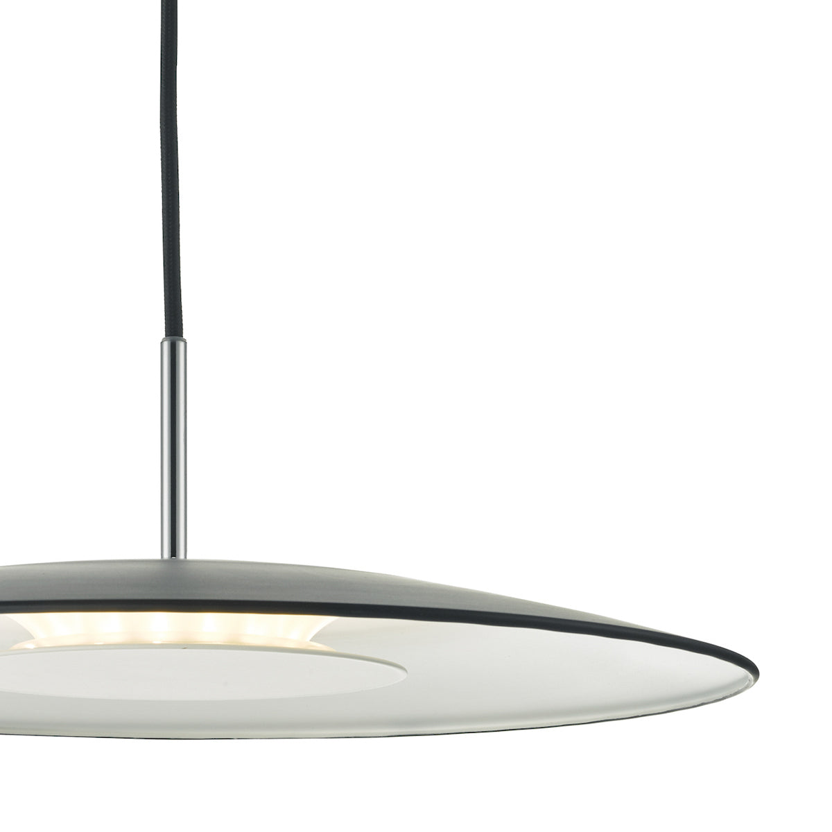 Freyza - Dar Enoch LED Pendant Matt Black and Stainless Steel