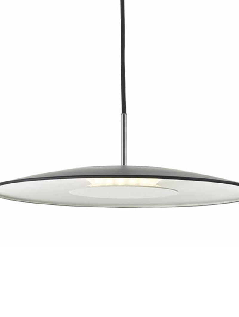 Freyza - Dar Enoch LED Pendant Matt Black and Stainless Steel