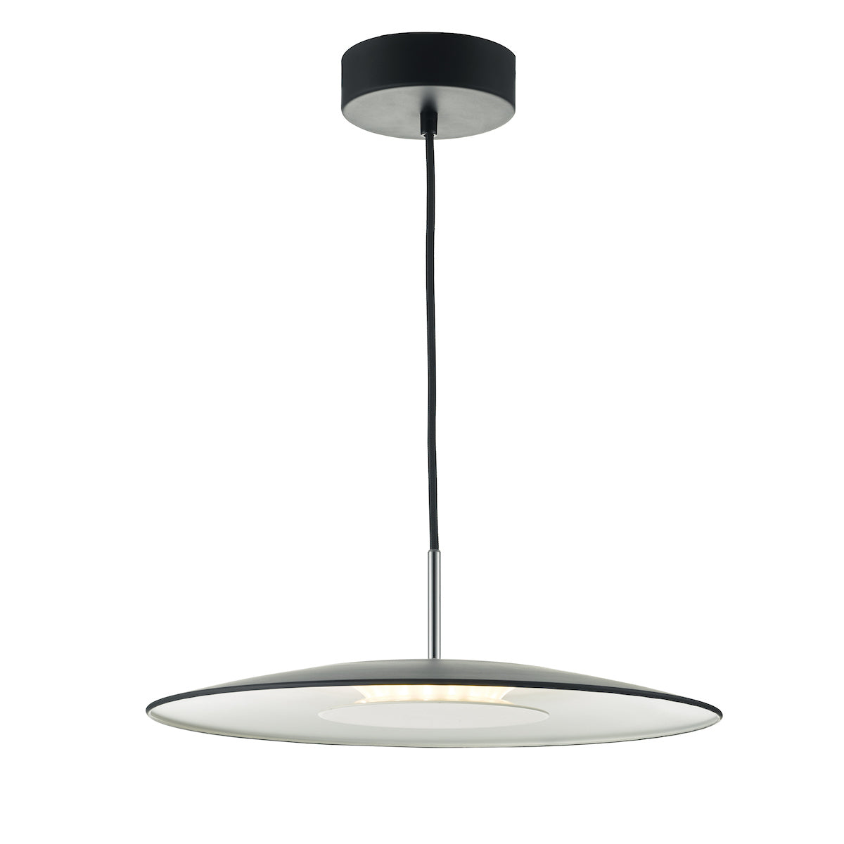 Freyza - Dar Enoch LED Pendant Matt Black and Stainless Steel