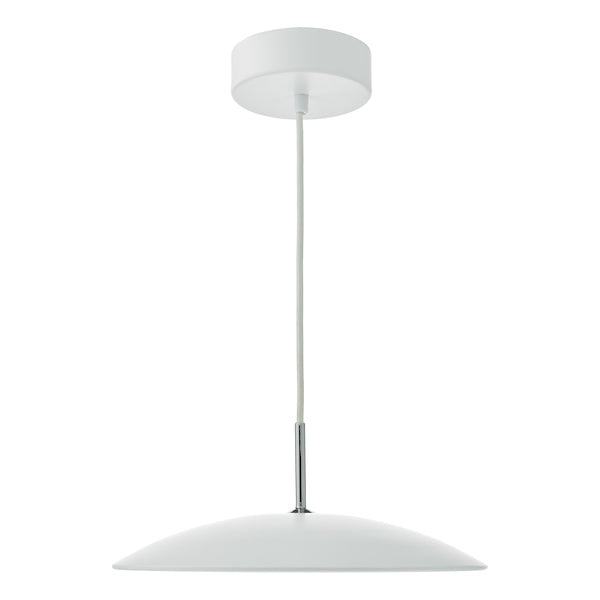 Freyza - Dar Enoch LED Pendant White and Stainless Steel