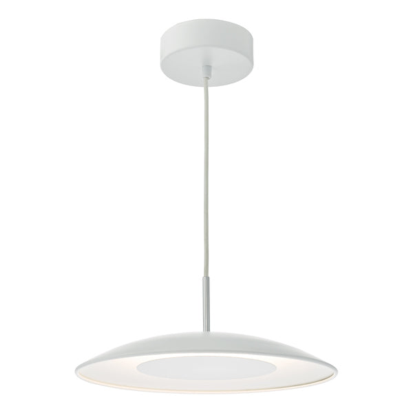 Freyza - Dar Enoch LED Pendant White and Stainless Steel