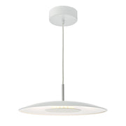 Freyza - Dar Enoch LED Pendant White and Stainless Steel