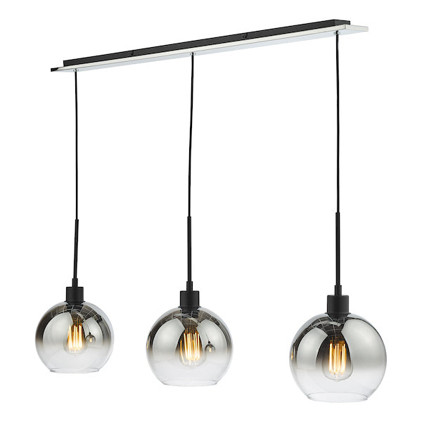 LyciaBar | Elegant Adjustable 3-Light Pendant with Ombre Glass Globes 1