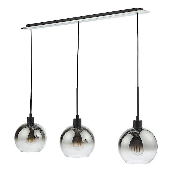 LyciaBar | Elegant Adjustable 3-Light Pendant with Ombre Glass Globes 3
