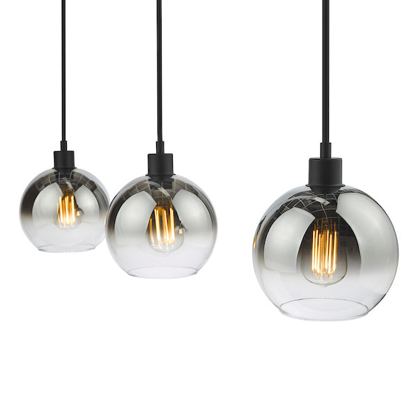 LyciaBar | Elegant Adjustable 3-Light Pendant with Ombre Glass Globes 7