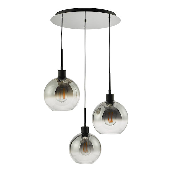 LyciaCluster | Elegant Adjustable 3-Light Pendant with Ombre Glass 3