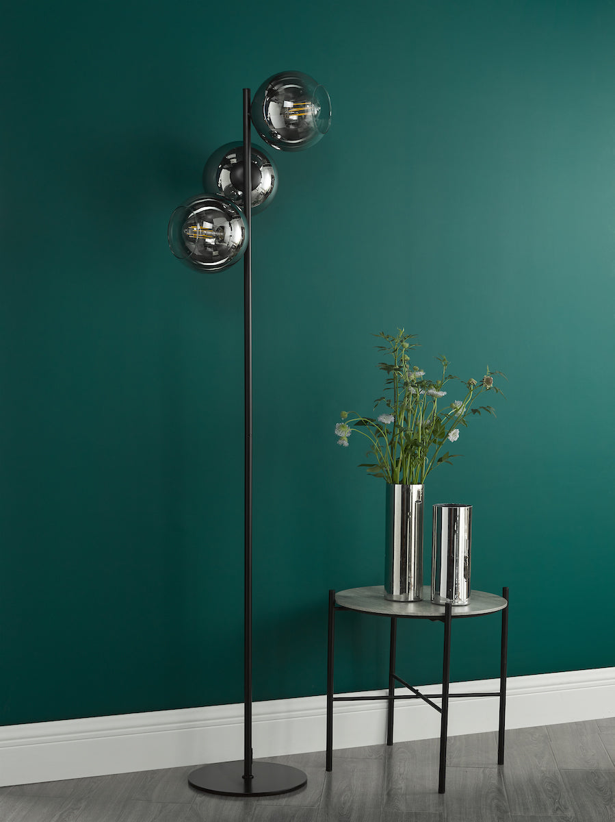 LyciaGlow | Elegant Modern Arc 3-Light Floor Lamp with Ombre Glass 3