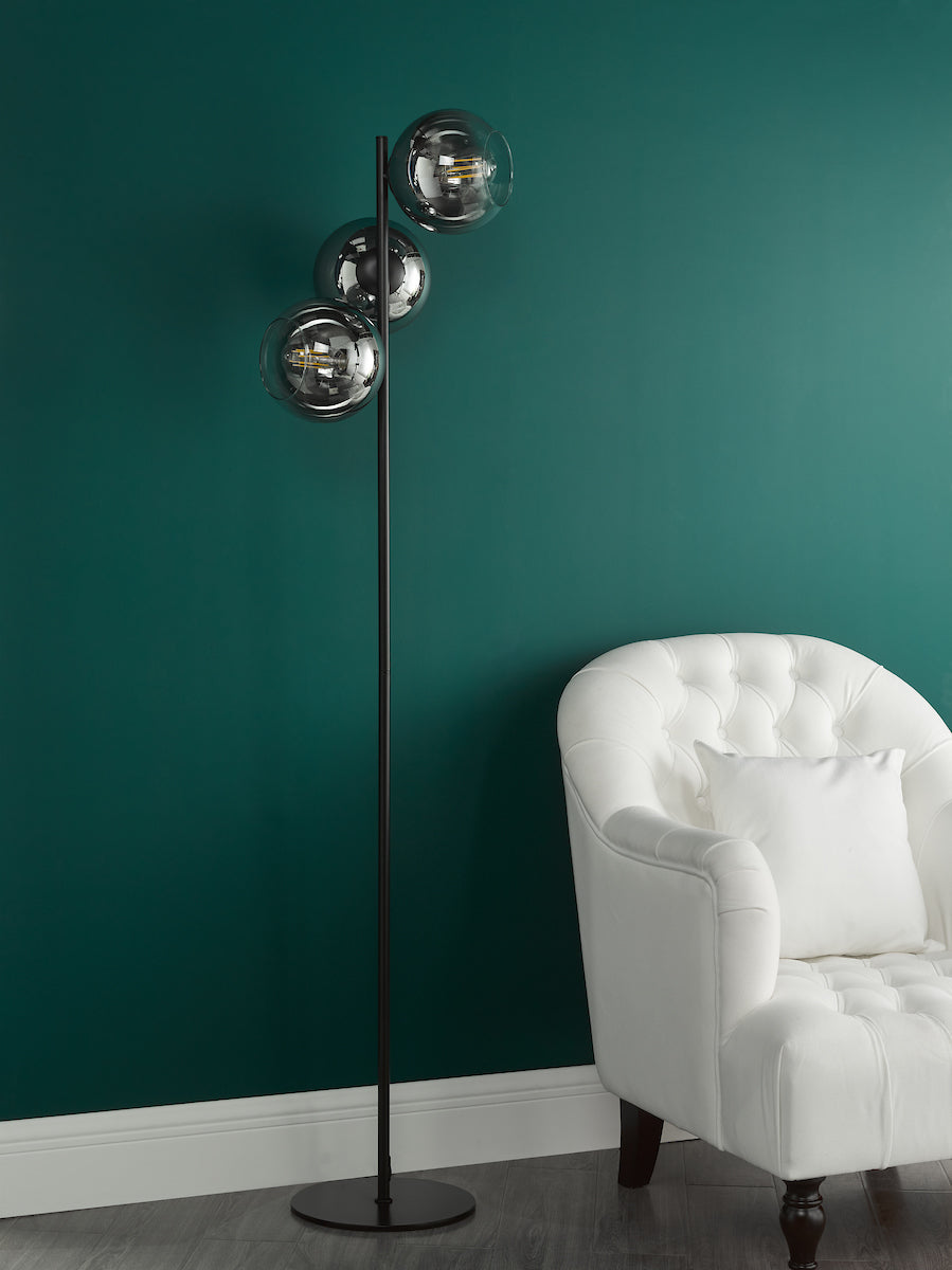 LyciaGlow | Elegant Modern Arc 3-Light Floor Lamp with Ombre Glass 4