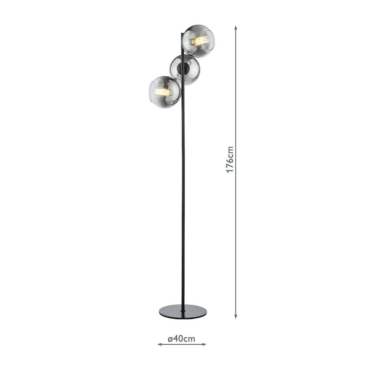 LyciaGlow | Elegant Modern Arc 3-Light Floor Lamp with Ombre Glass 8