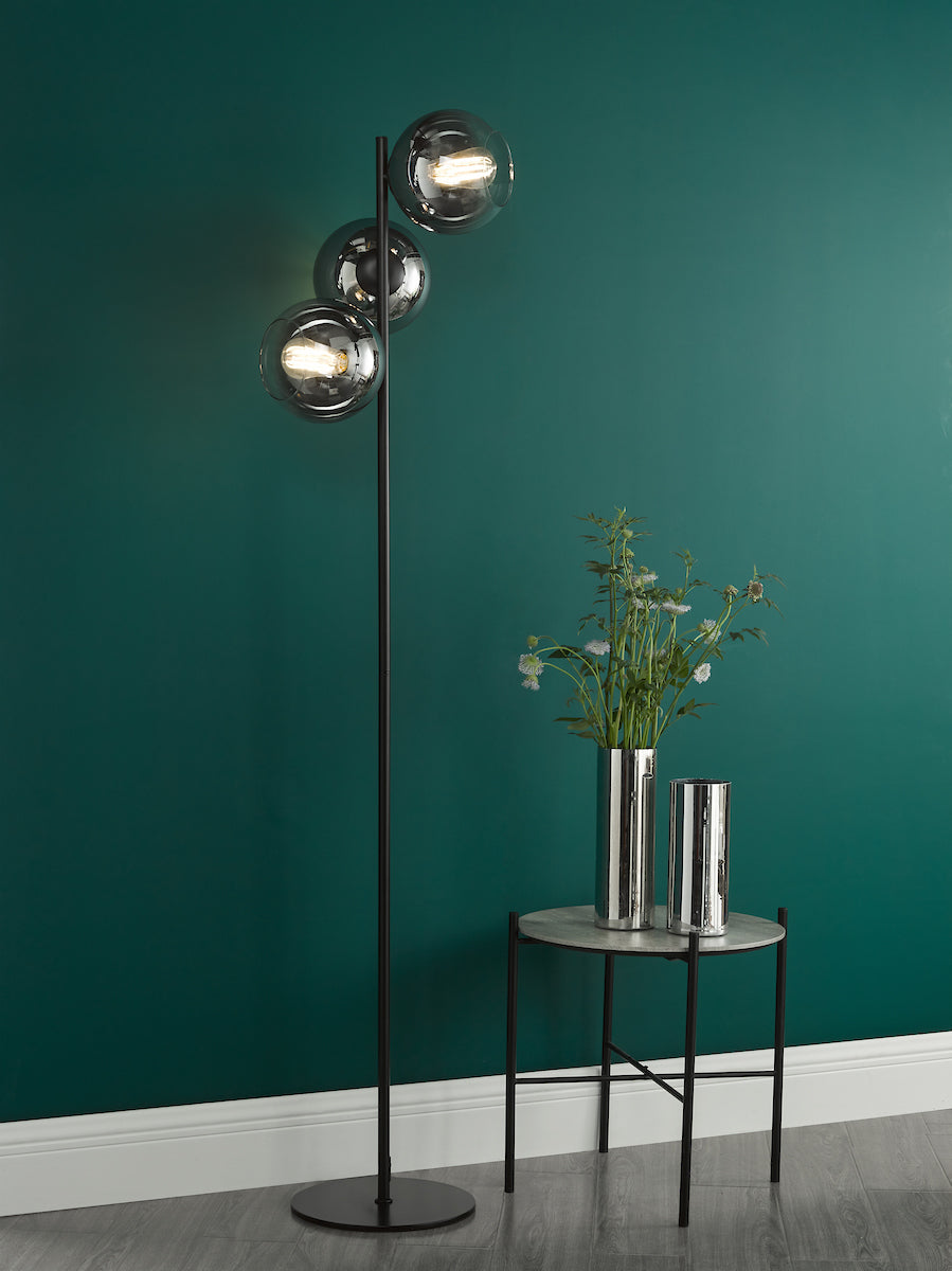 LyciaGlow | Elegant Modern Arc 3-Light Floor Lamp with Ombre Glass 2
