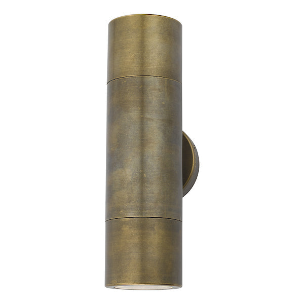Freyza - Dar Ortega Brass up/down Outdoor Wall Light IP65