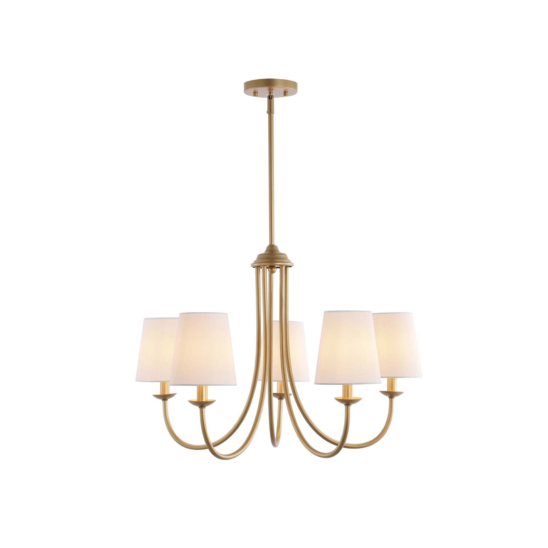 Freyza | Trill Vintage Industrial Brass Fabric Chandelier – Industrial Dining Room Living Room