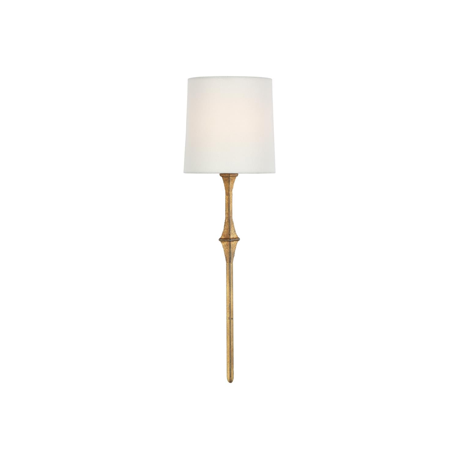 Freyza | Einzigartige Wandleuchte aus Messing mit Stoffschirm im Vintage-Stil für Schlafzimmer und Flur