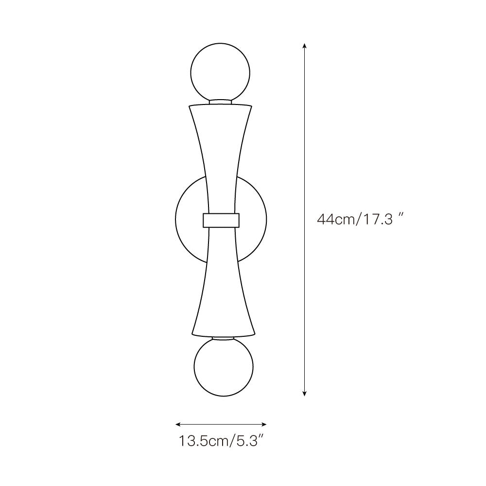 Freyza | Aura Travertine Glass Glass Wall Light – Bedroom Hallway