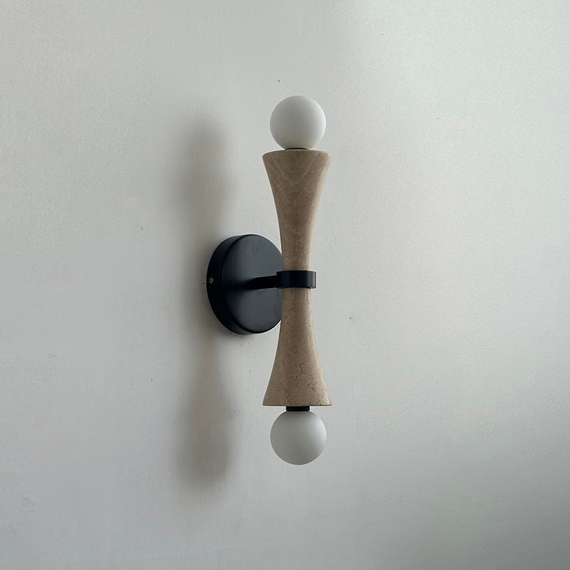 Freyza | Aura Travertine Glass Glass Wall Light – Bedroom Hallway