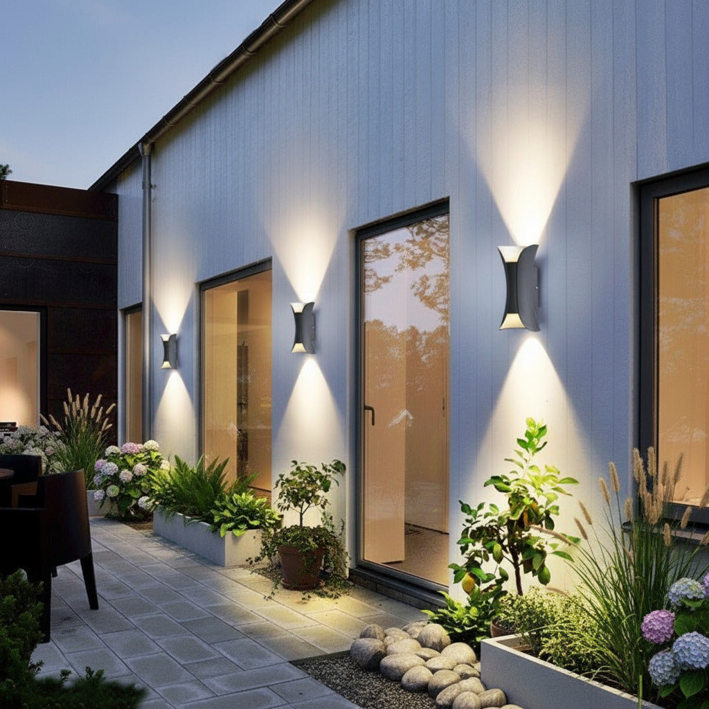 Modern Outdoor Wall Light | Waterproof IP65 Up Down LED Sconce