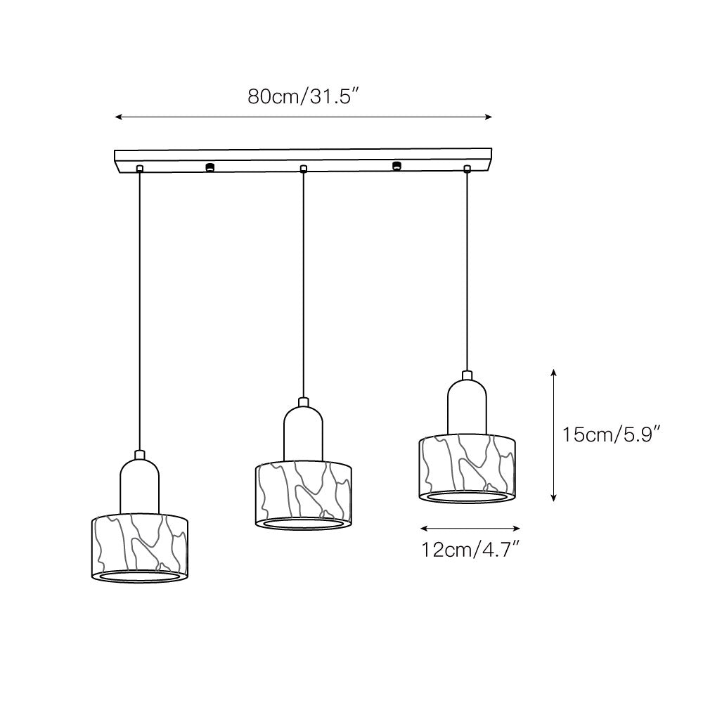 Suspension en marbre Freyza | Flair – Luminaire suspendu en marbre pour cuisine et salle à manger