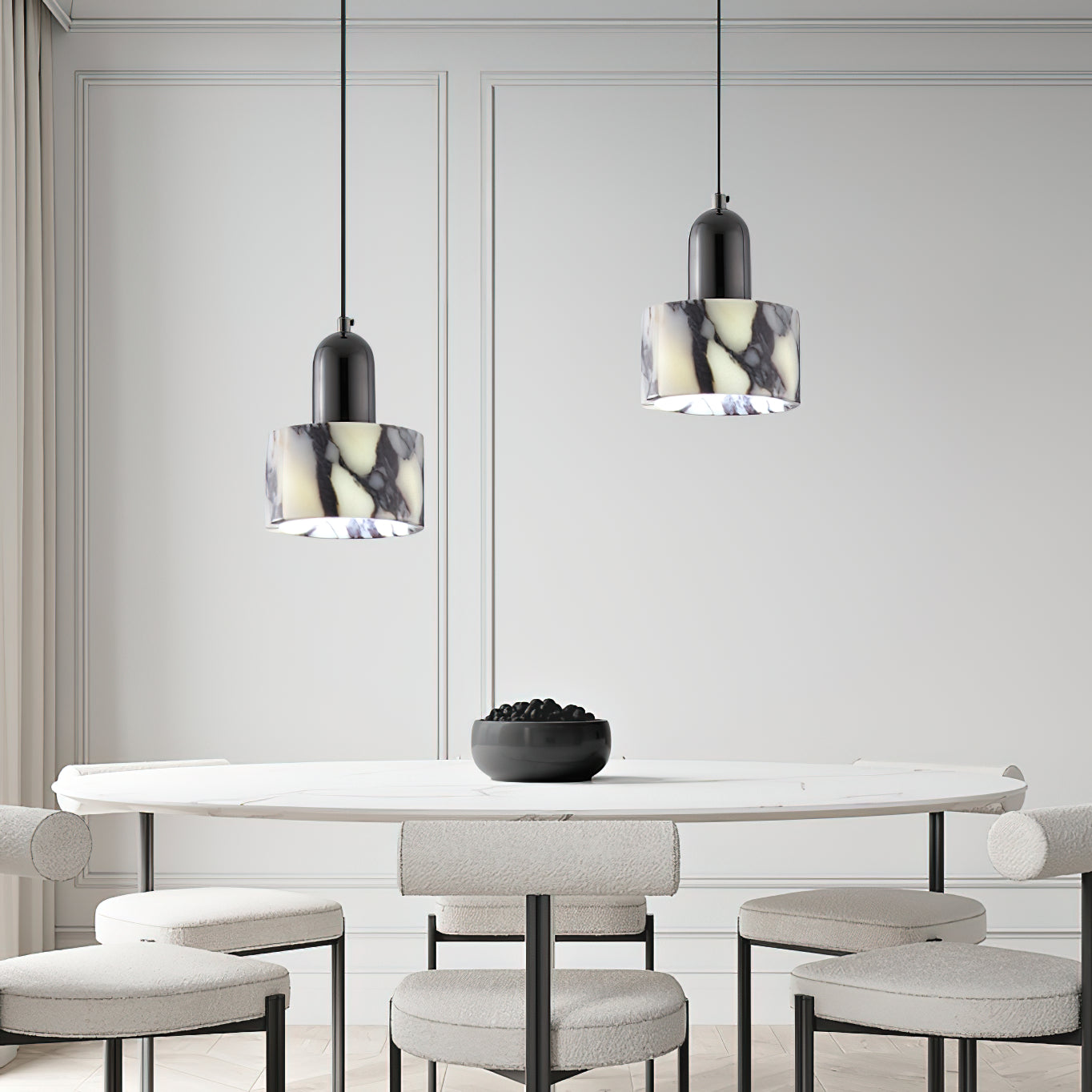 Suspension en marbre Freyza | Flair – Luminaire suspendu en marbre pour cuisine et salle à manger