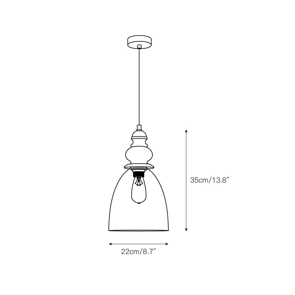 Freyza | Inert Wooden Glass Glass Wood Pendant Light – Kitchen Dining Room