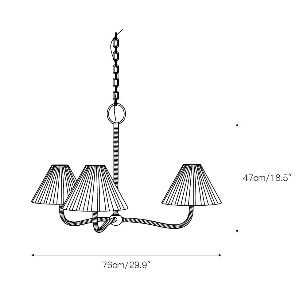 Freyza | Delphine Elegance Natural Rattan Chandelier – Dining Room Living Room
