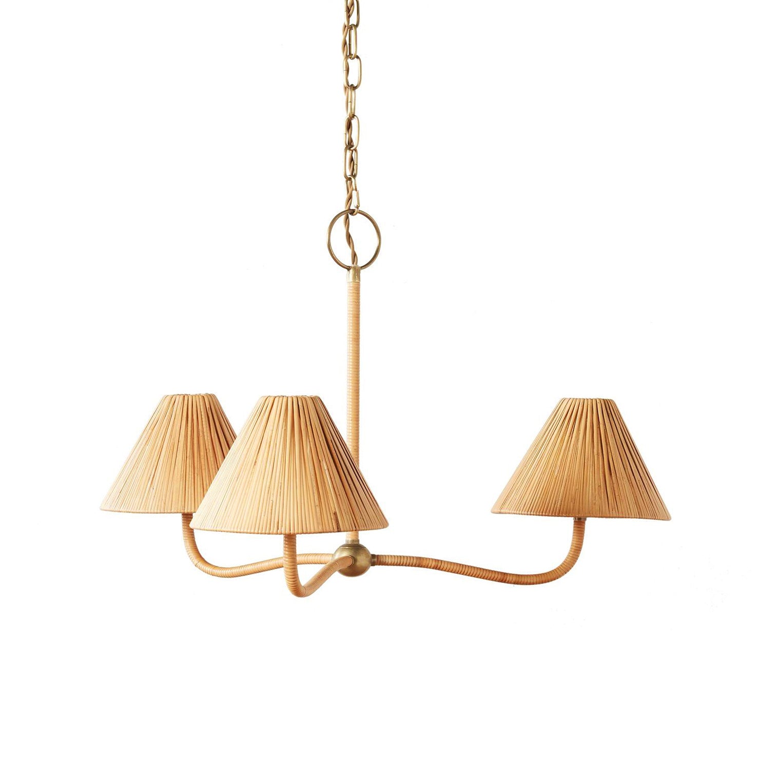 Freyza | Delphine Elegance Natural Rattan Chandelier – Dining Room Living Room