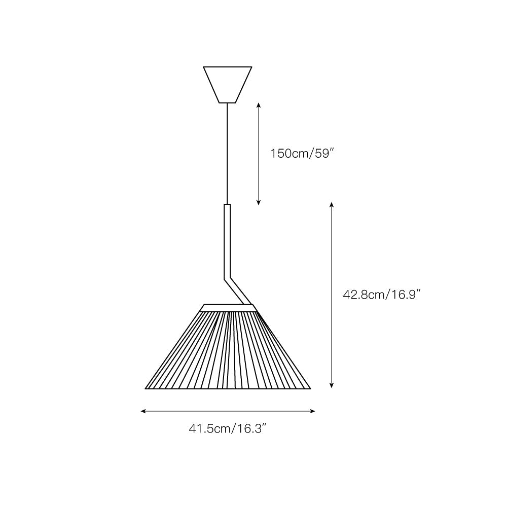 Freyza | Knell Pleated Black Black Pendant Light – Kitchen Dining Room