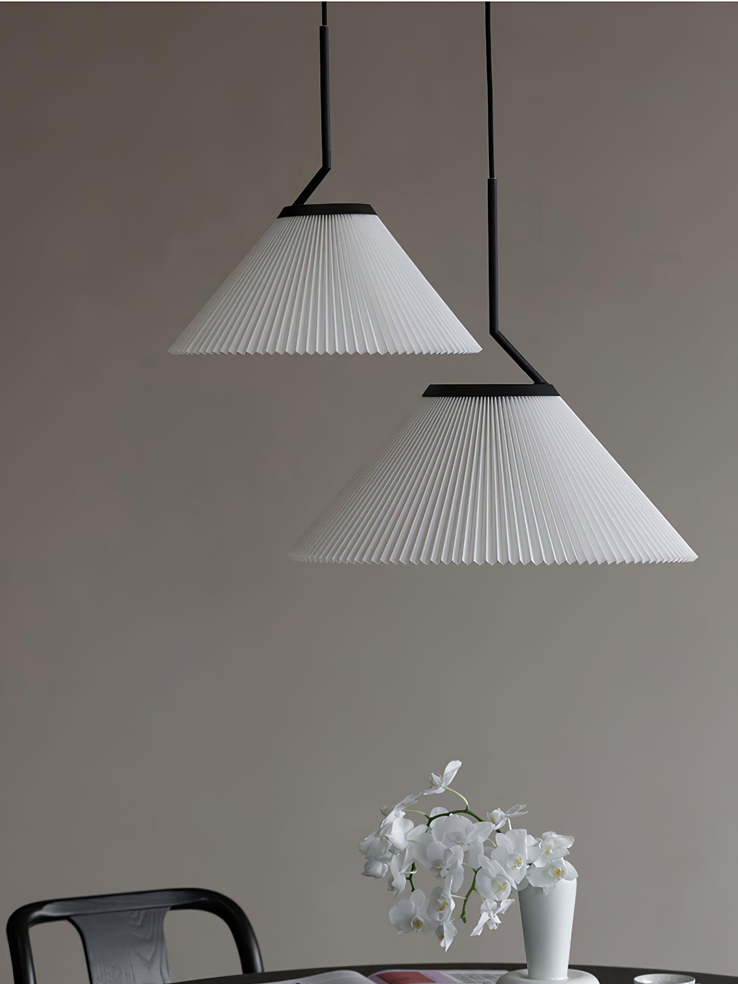 Freyza | Knell Pleated Black Black Pendant Light – Kitchen Dining Room