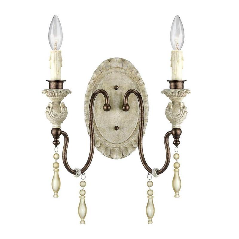 Freyza | Quell Vintage Industrial Wood Antique Wall Light – Industrial Bedroom Hallway