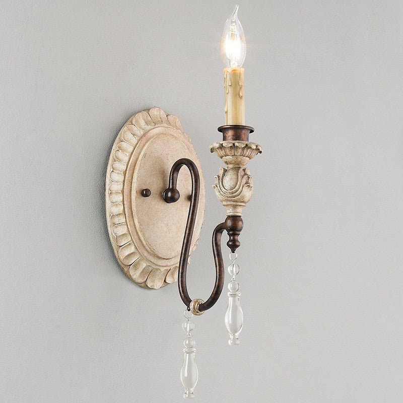 Freyza | Quell Vintage Industrial Wood Antique Wall Light – Industrial Bedroom Hallway