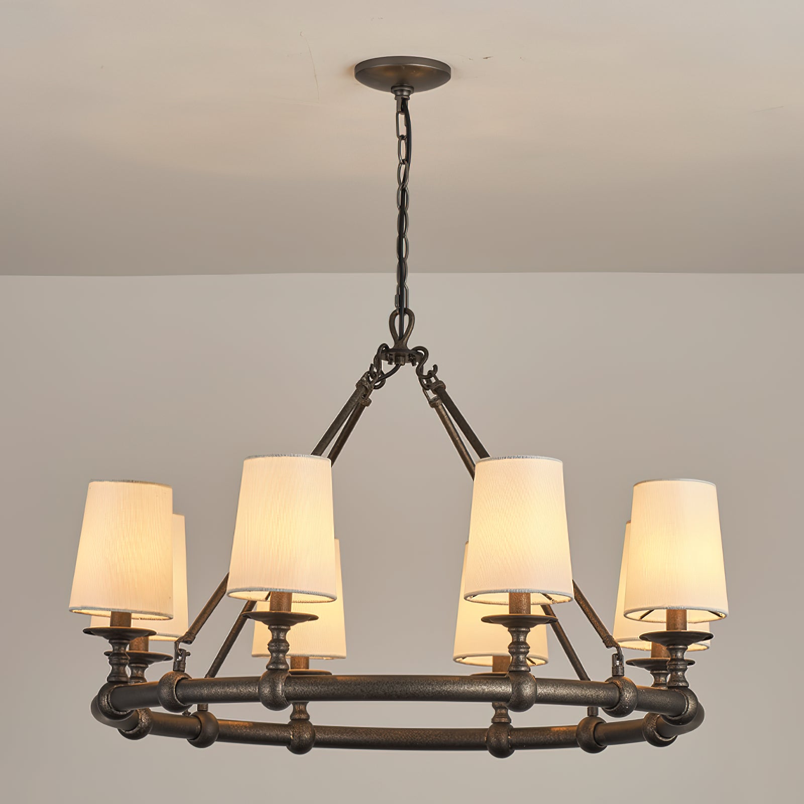 Freyza | Unite Vintage Industrial Gold Chandelier – Industrial Dining Room Living Room
