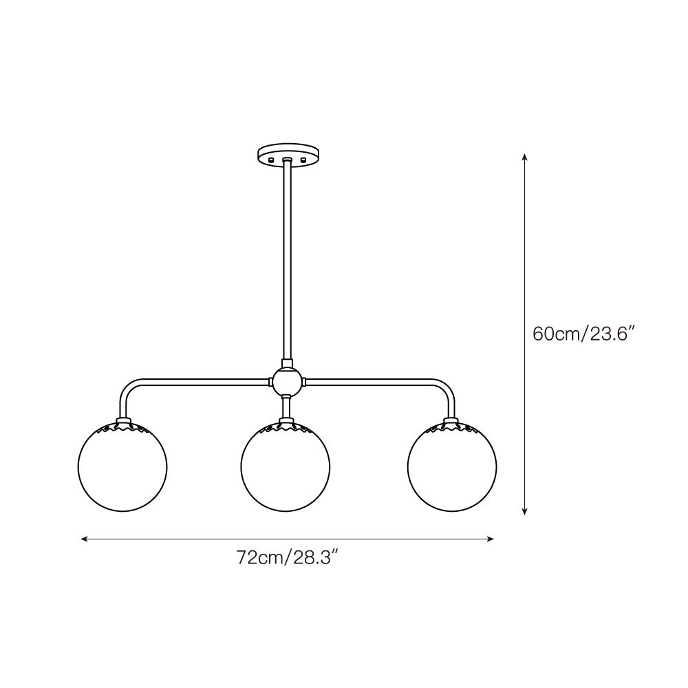 Freyza | Yare Globe Chrome Chrome Glass Pendant Light – Kitchen Dining Room