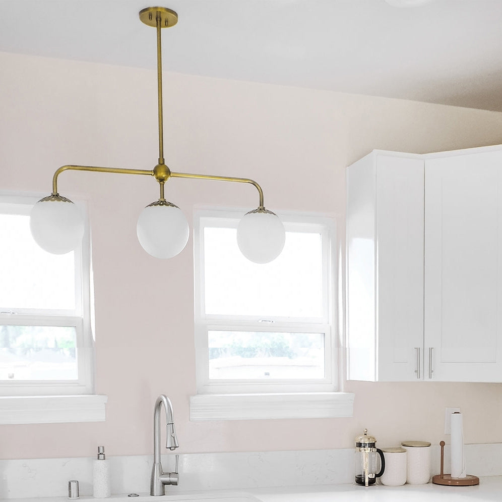 Freyza | Yare Globe Chrome Chrome Glass Pendant Light – Kitchen Dining Room