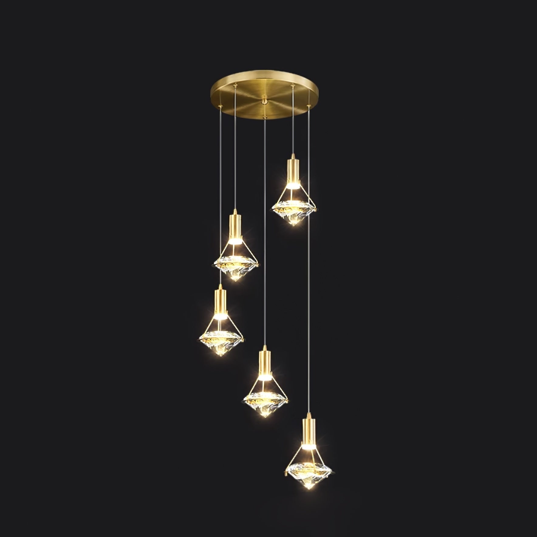 Freyza | Suspension en laiton et cristal Elysianire – Cuisine, salle à manger