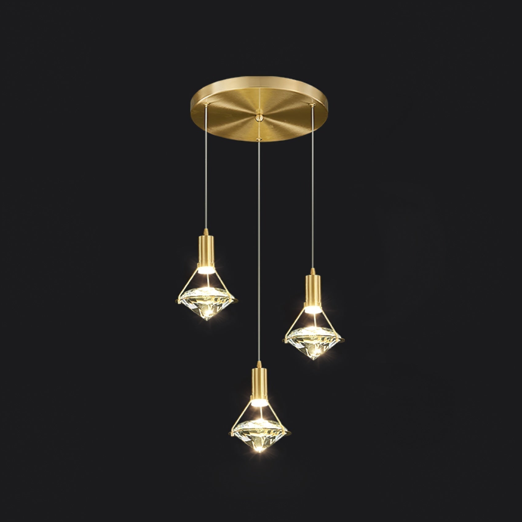 Freyza | Suspension en laiton et cristal Elysianire – Cuisine, salle à manger