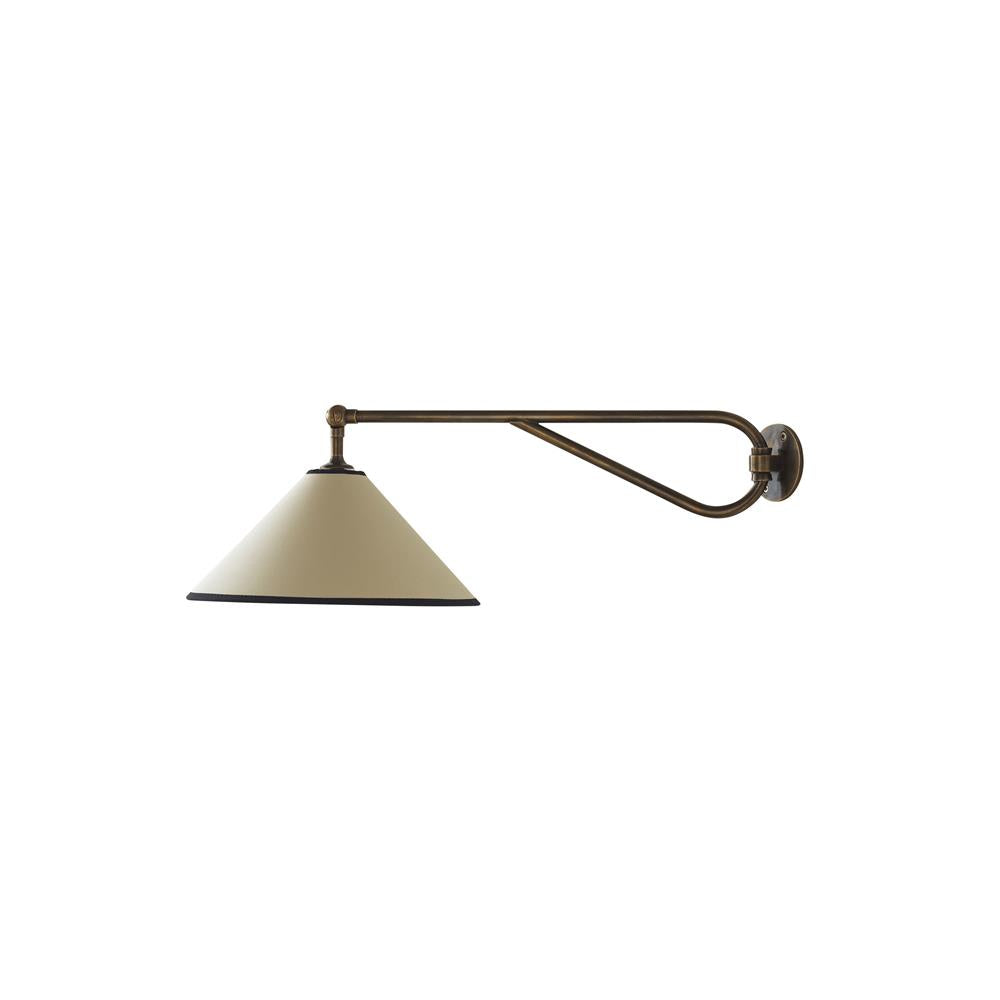 Freyza | Hymn Vintage Brass Brass Fabric Wall Light – Vintage Bedroom Hallway