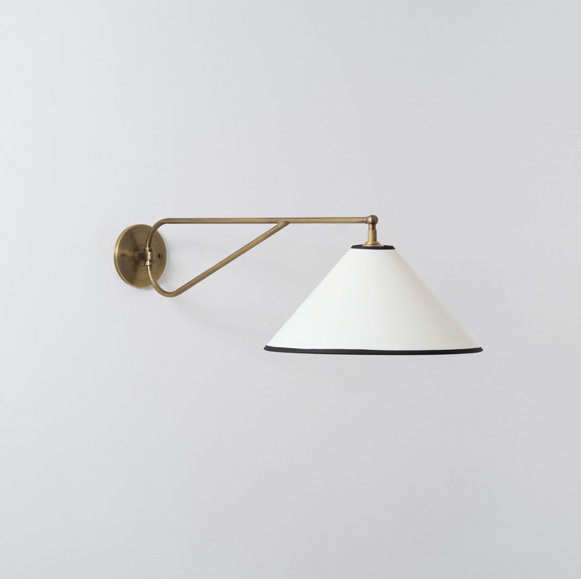 Freyza | Hymn Vintage Brass Brass Fabric Wall Light – Vintage Bedroom Hallway