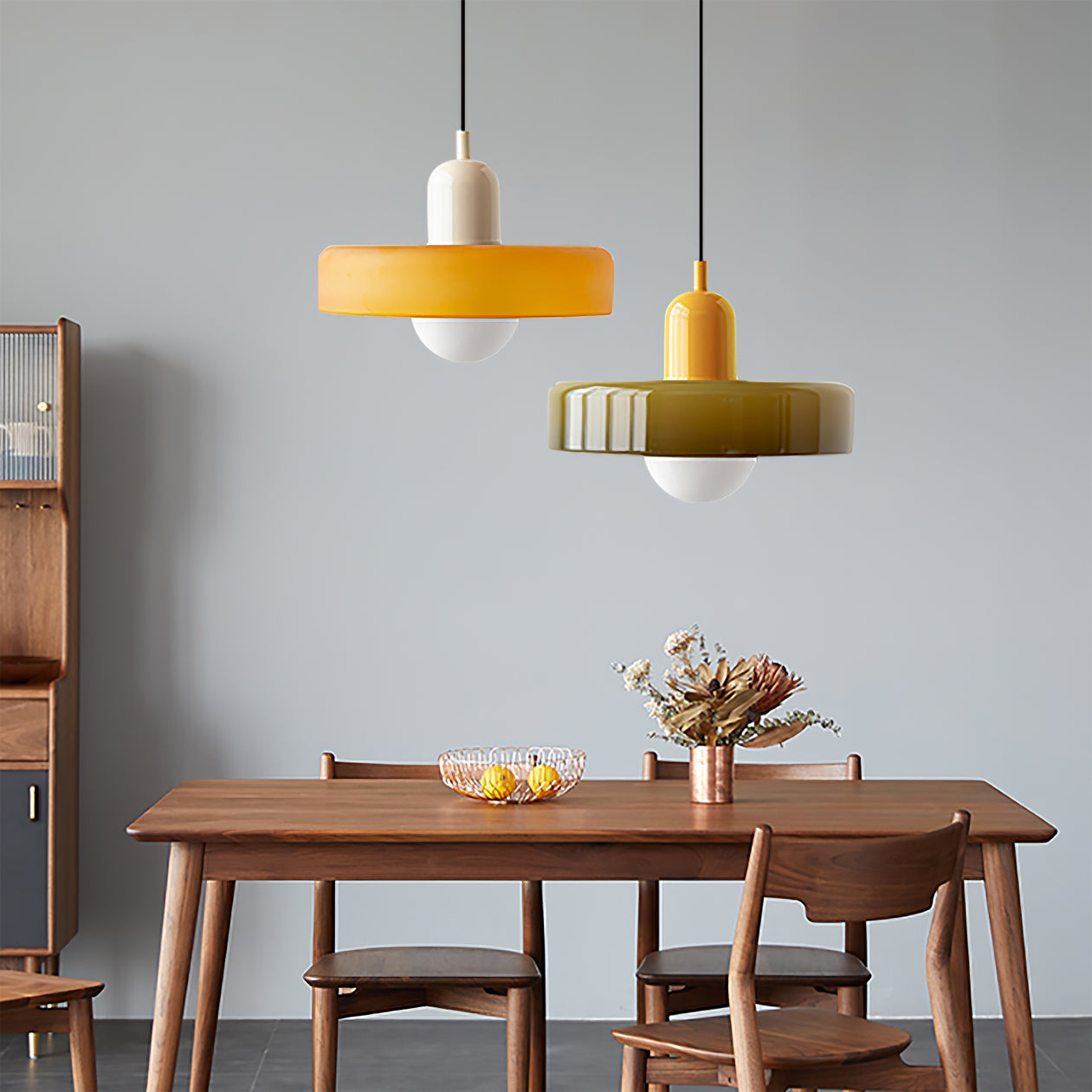 Freyza | Ideal Disc Orb Glass Pendant Light – Kitchen Dining Room