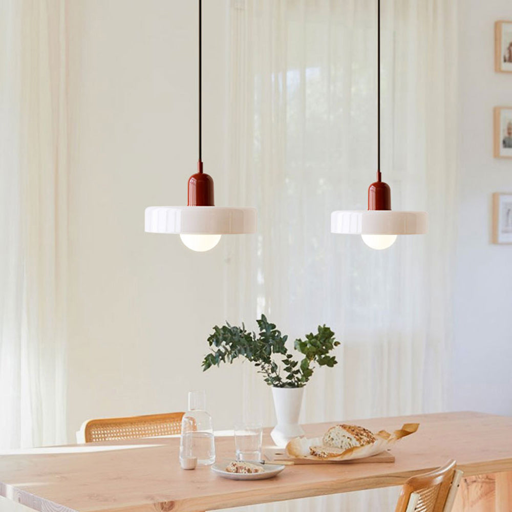 Freyza | Ideal Disc Orb Glass Pendant Light – Kitchen Dining Room