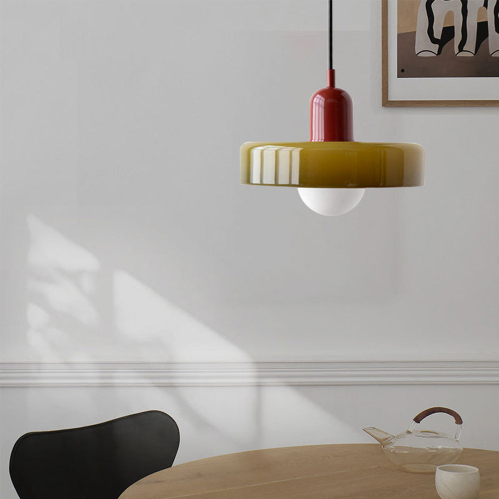 Freyza | Ideal Disc Orb Glass Pendant Light – Kitchen Dining Room