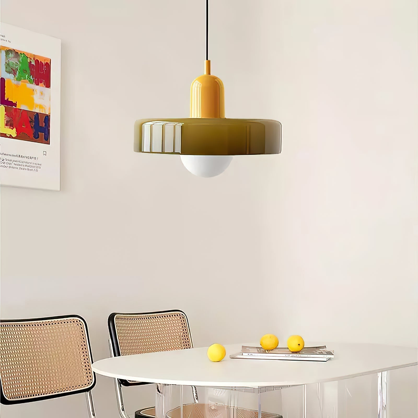 Freyza | Ideal Disc Orb Glass Pendant Light – Kitchen Dining Room