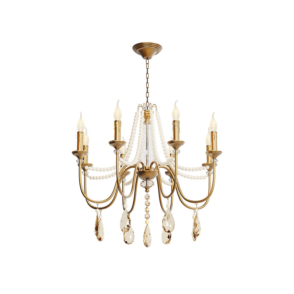 Freyza | Mote Postmodern Luxury Brass Crystal Chandelier – Modern Dining Room Living Room