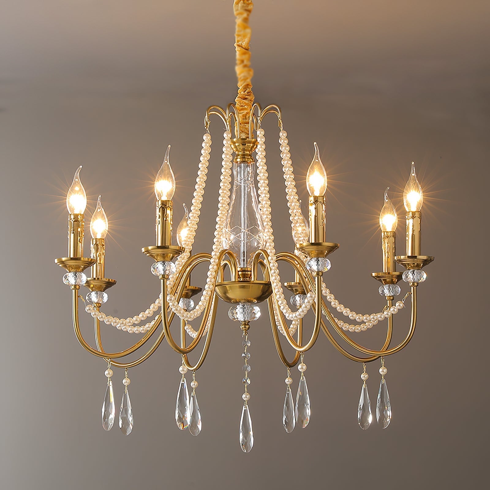 Freyza | Mote Postmodern Luxury Brass Crystal Chandelier – Modern Dining Room Living Room