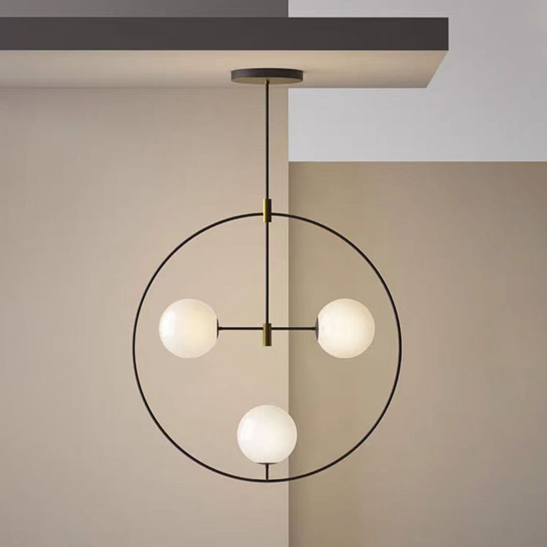 Freyza | Lustre rond en laiton et verre Nexus – Salle à manger, salon